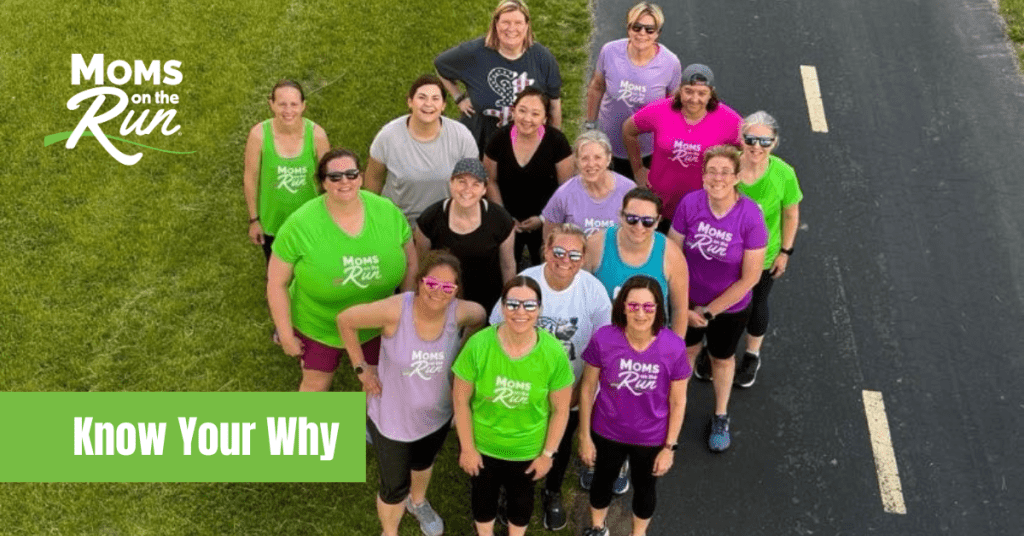 Group of women in colorful running shirts